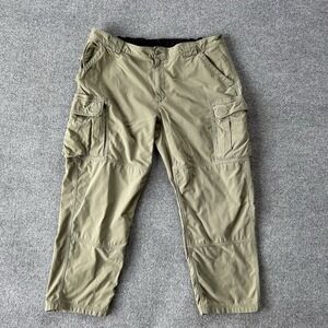Duluth Trading Pant Men XXL X 30 Green Dry On The Fly Relaxed Khaki Hiking Cargo